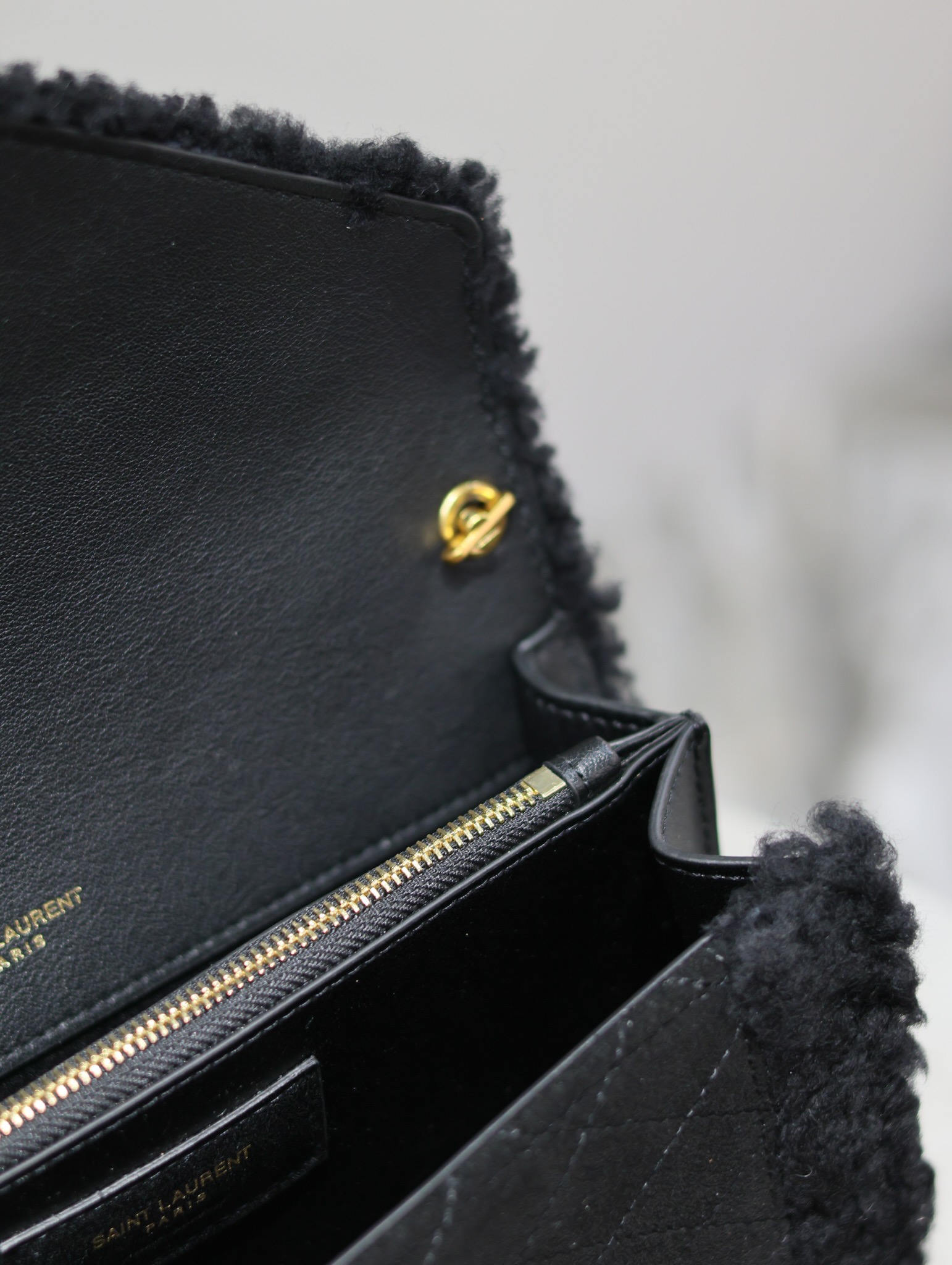 YSL Quilted Grain Envelope Bag-20×14.5x5CM