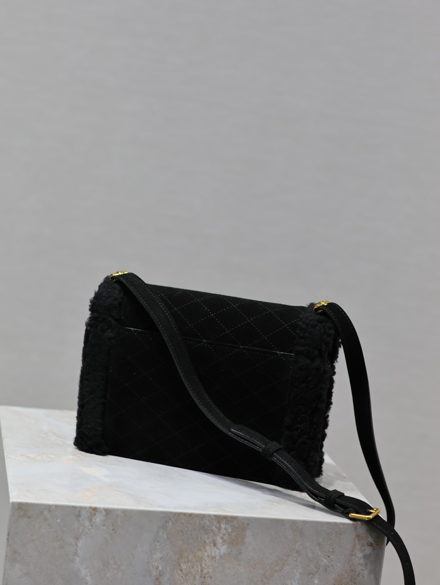 YSL Quilted Grain Envelope Bag-20×14.5x5CM