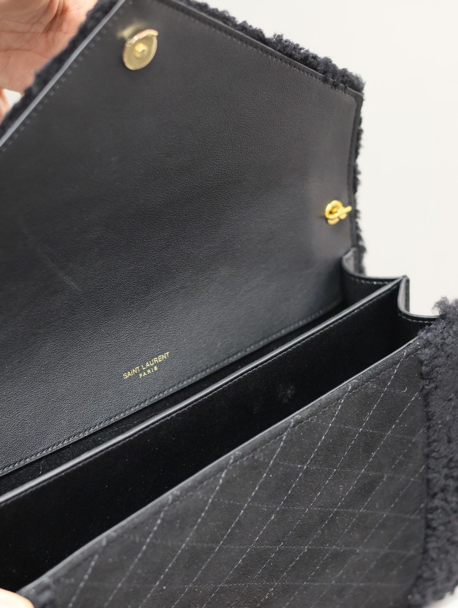 YSL Quilted Grain Envelope Bag-26×18×5CM