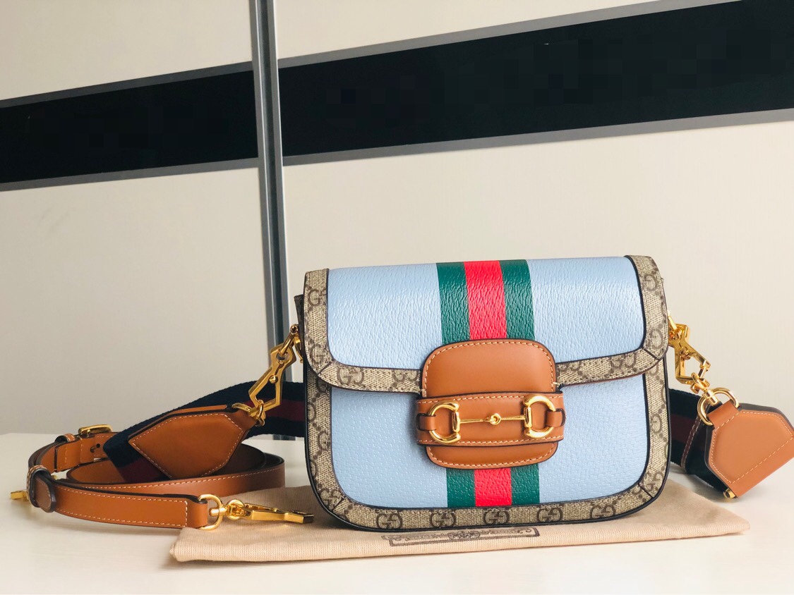 G*u*i 1955 horsebit shoulder bag-20.6*14.4*5.1cm