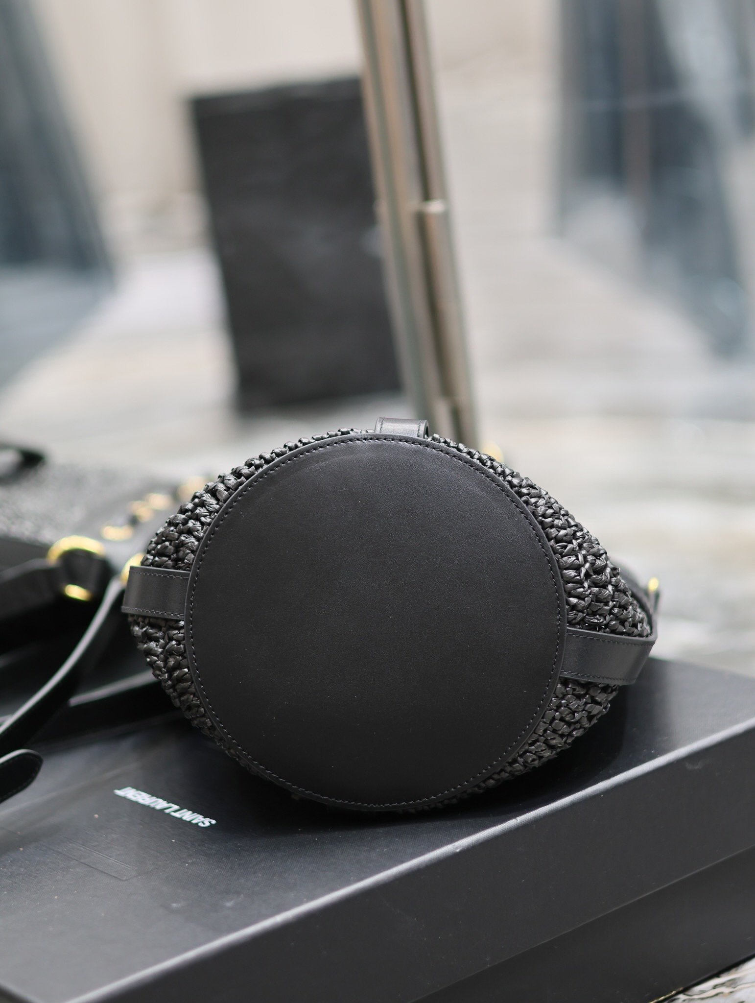 YSL Raffia Straw Craft Bucket Bag-22×15×15CM