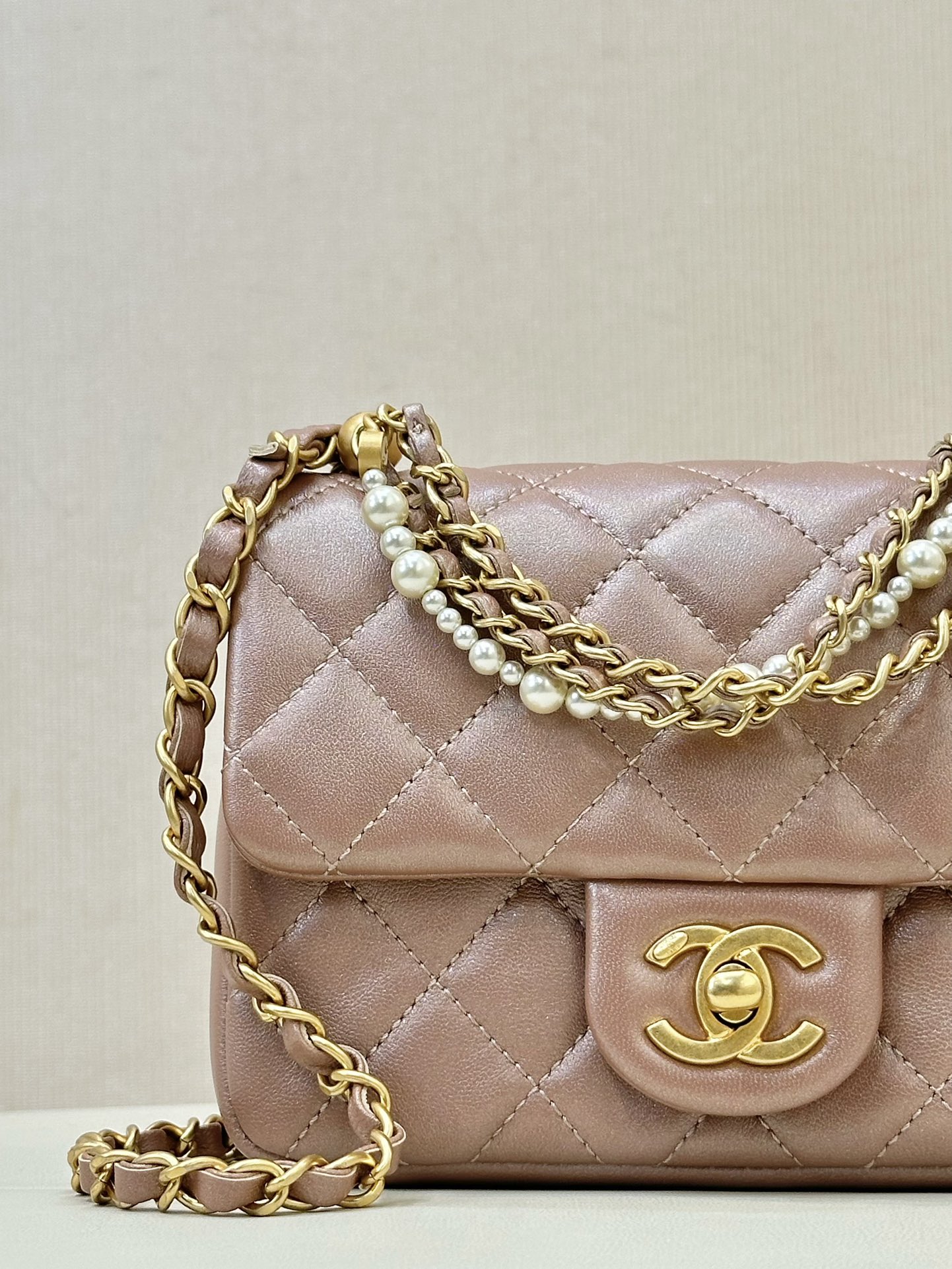 Ch@nel Flap Bag-12.5*17*5CM