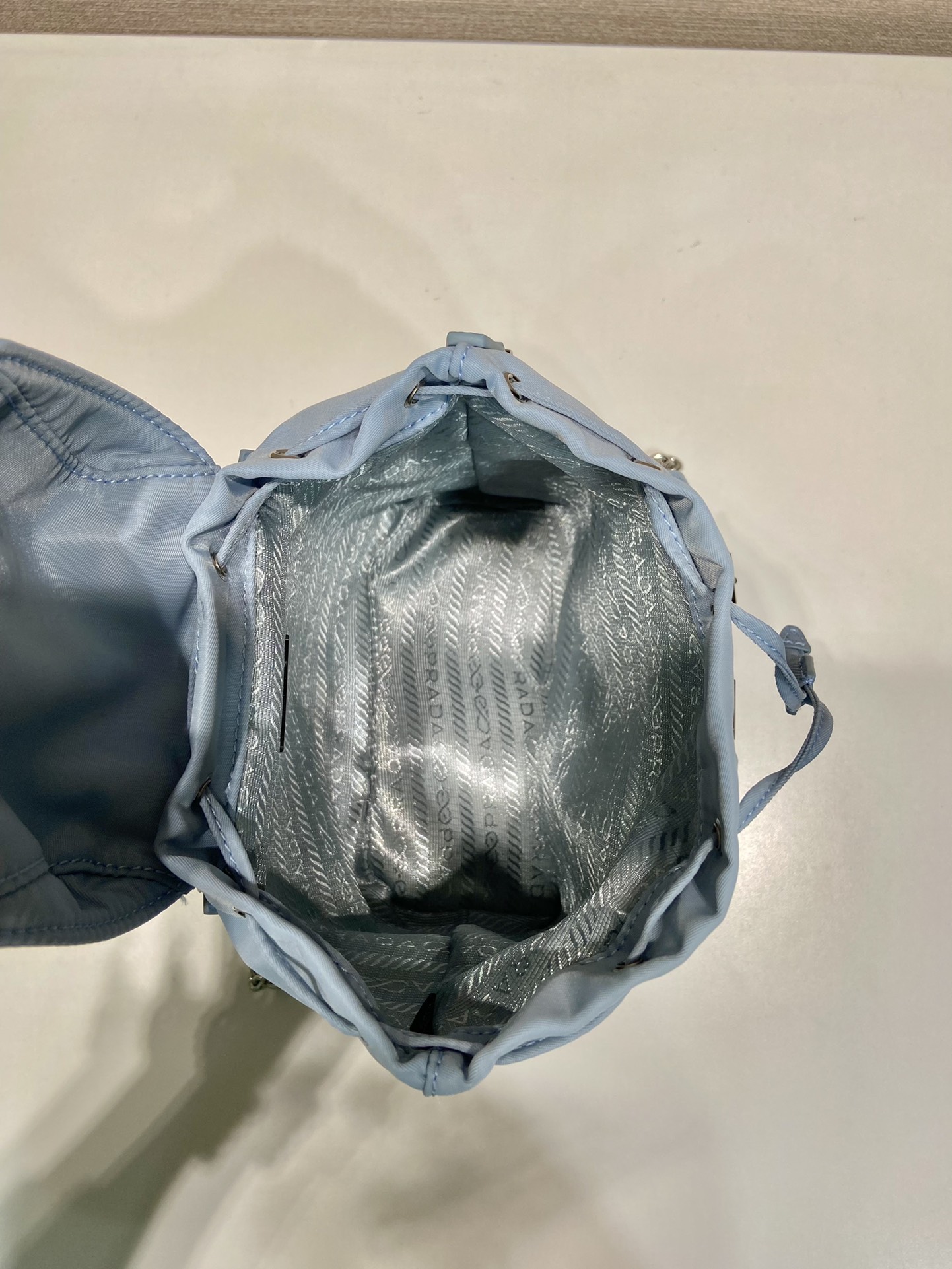 Pra*a re-nylon 1bh029 backpack-17*18.5*8cm