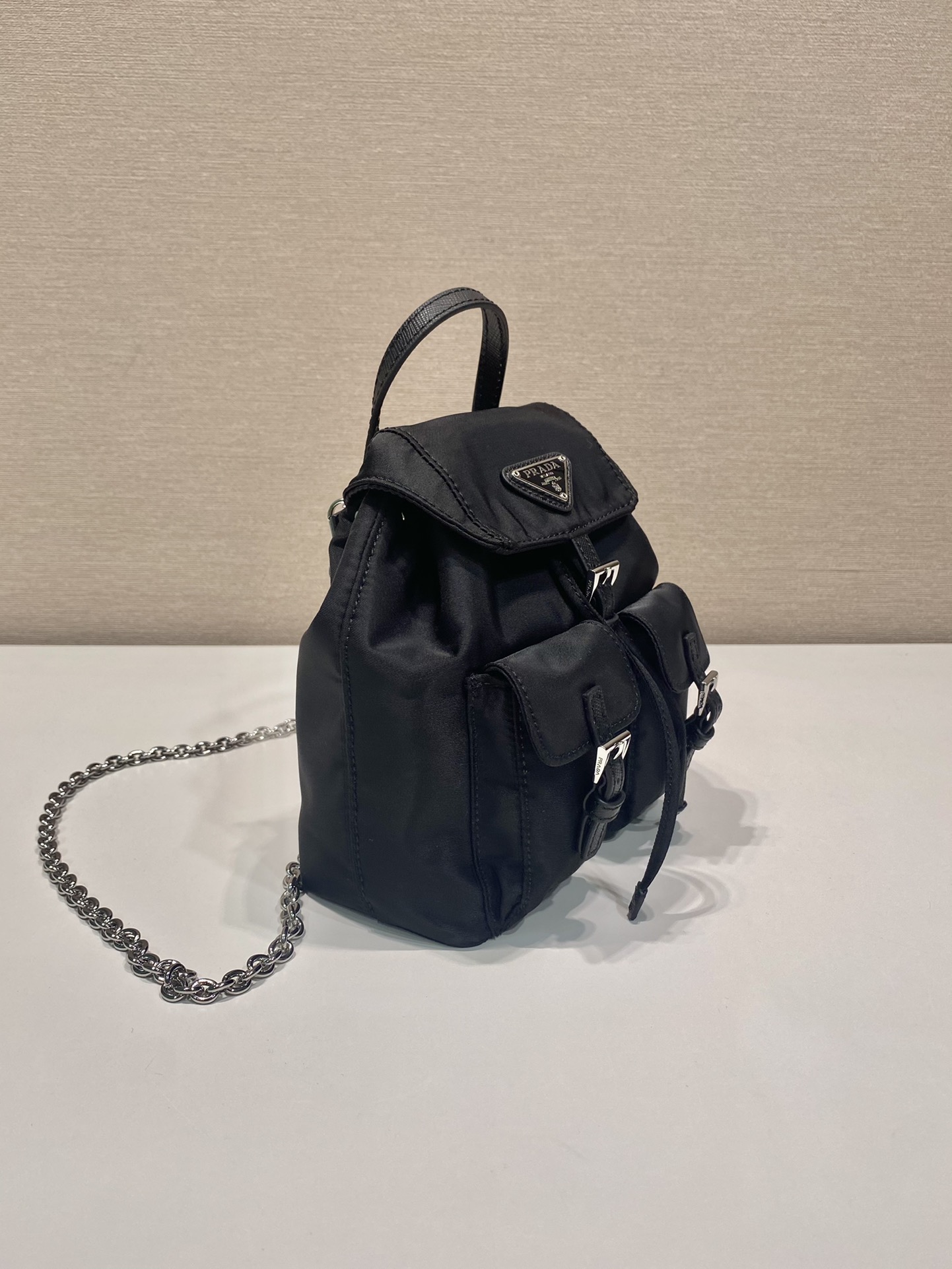 Pra*a re-nylon 1bh029 backpack-17*18.5*8cm