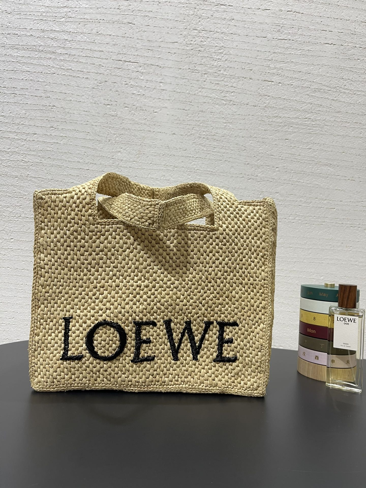 Loewe Raffia Font Tote Bag-30✕15✕25.5CM