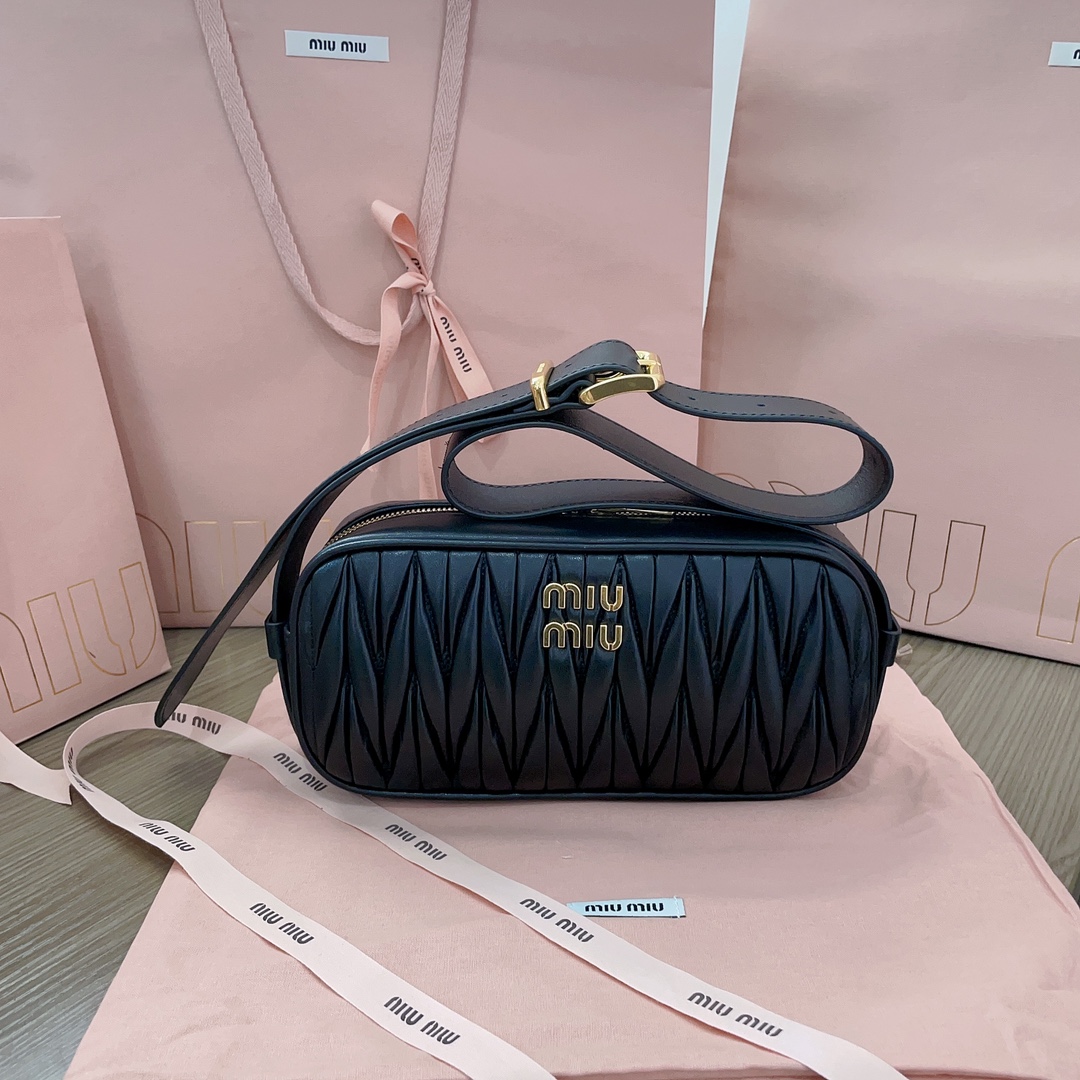 MiuMiu Matelassé Leather Shoulder 5BC158 Bag-24*11.5*7CM