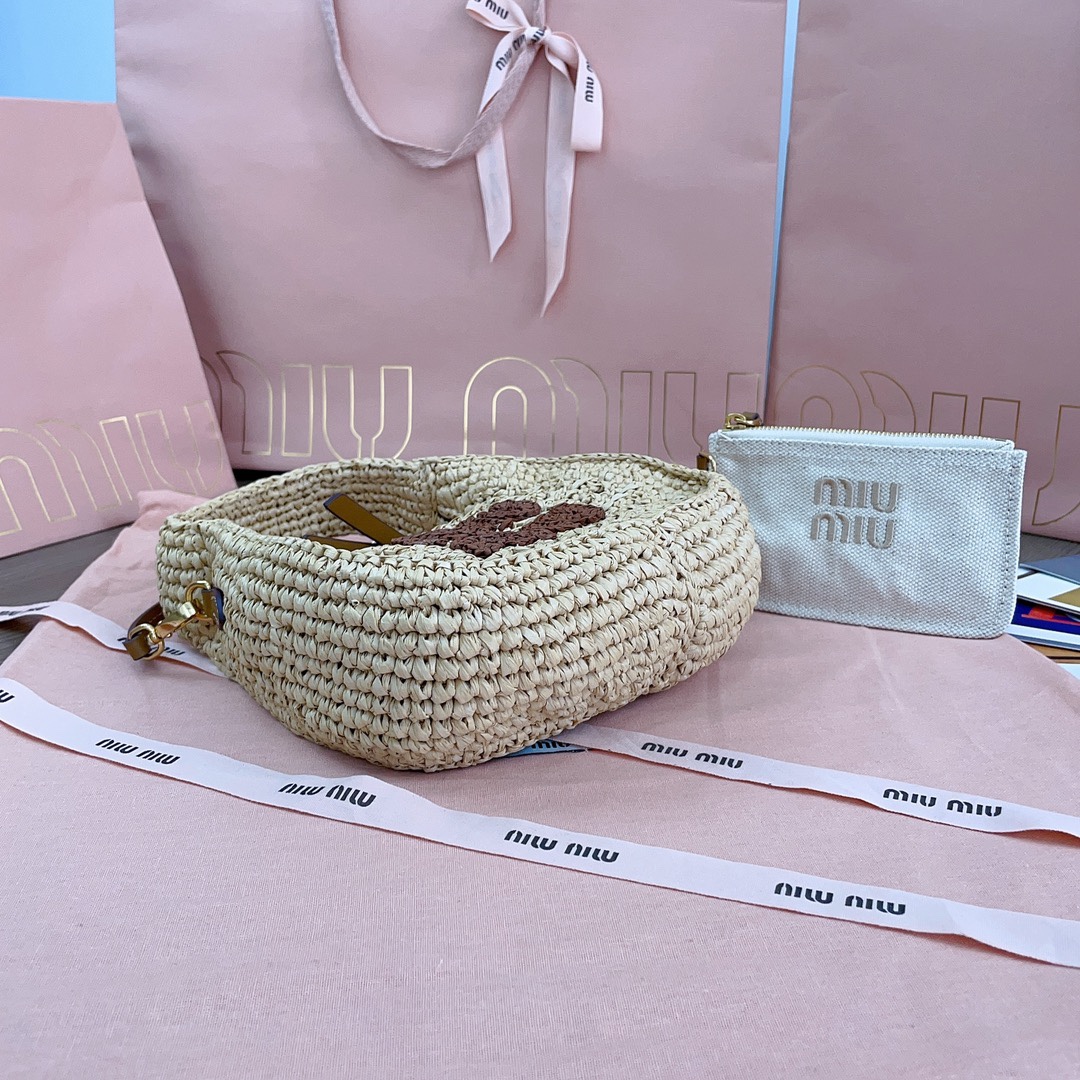 MiuMiu Wander Crochet-Knit Shoulder Bag-20X 17 X6CM