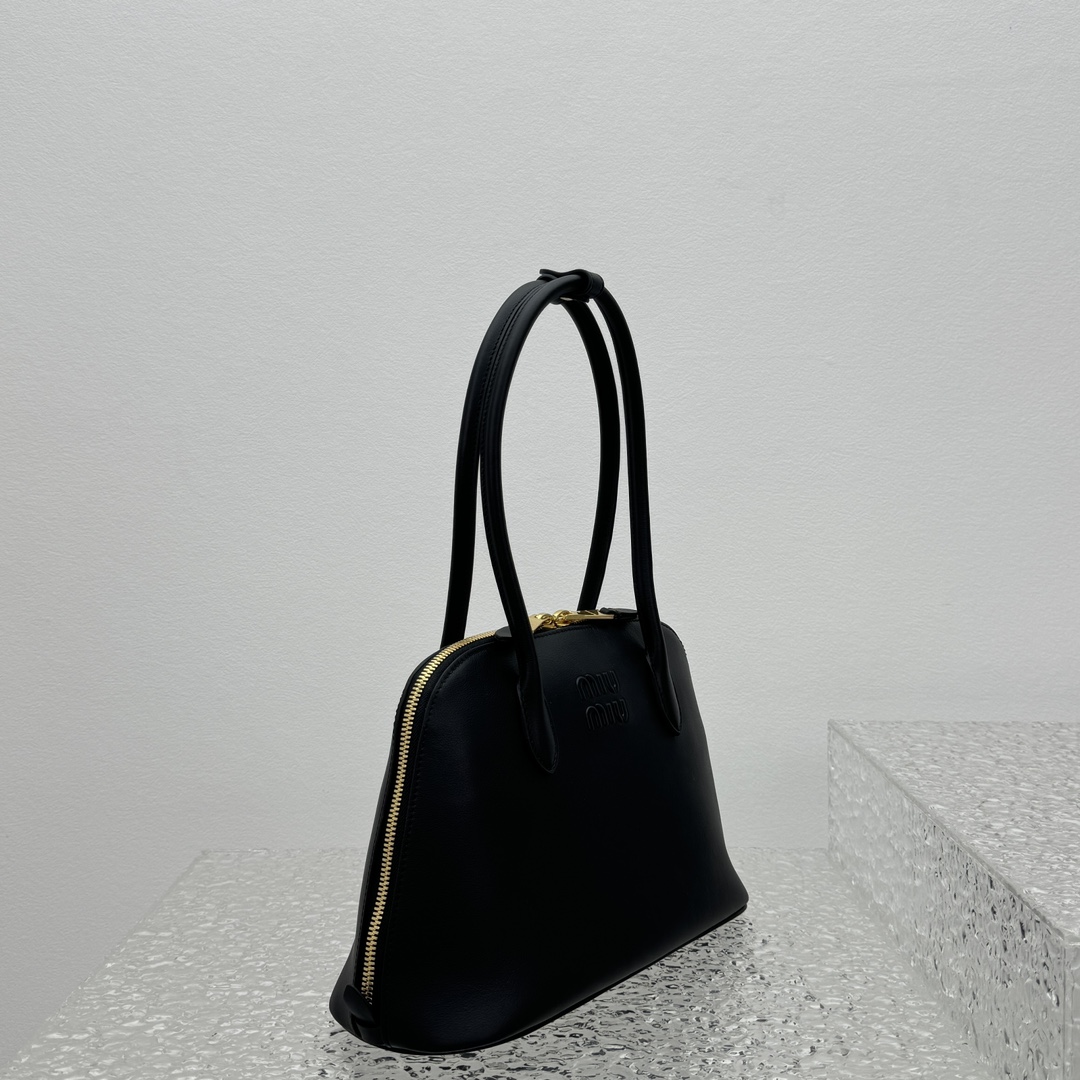 MiuMiu Casual Style Plain Leather Elegant Style Bridal Logo-33*13*21CM