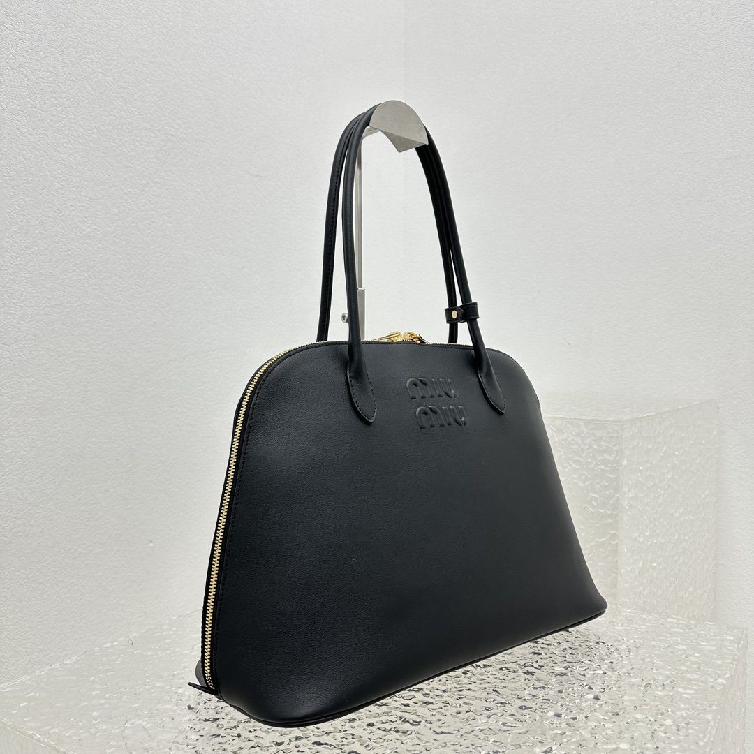 MiuMiu Casual Style Plain Leather Elegant Style Bridal Logo-39*17*28CM