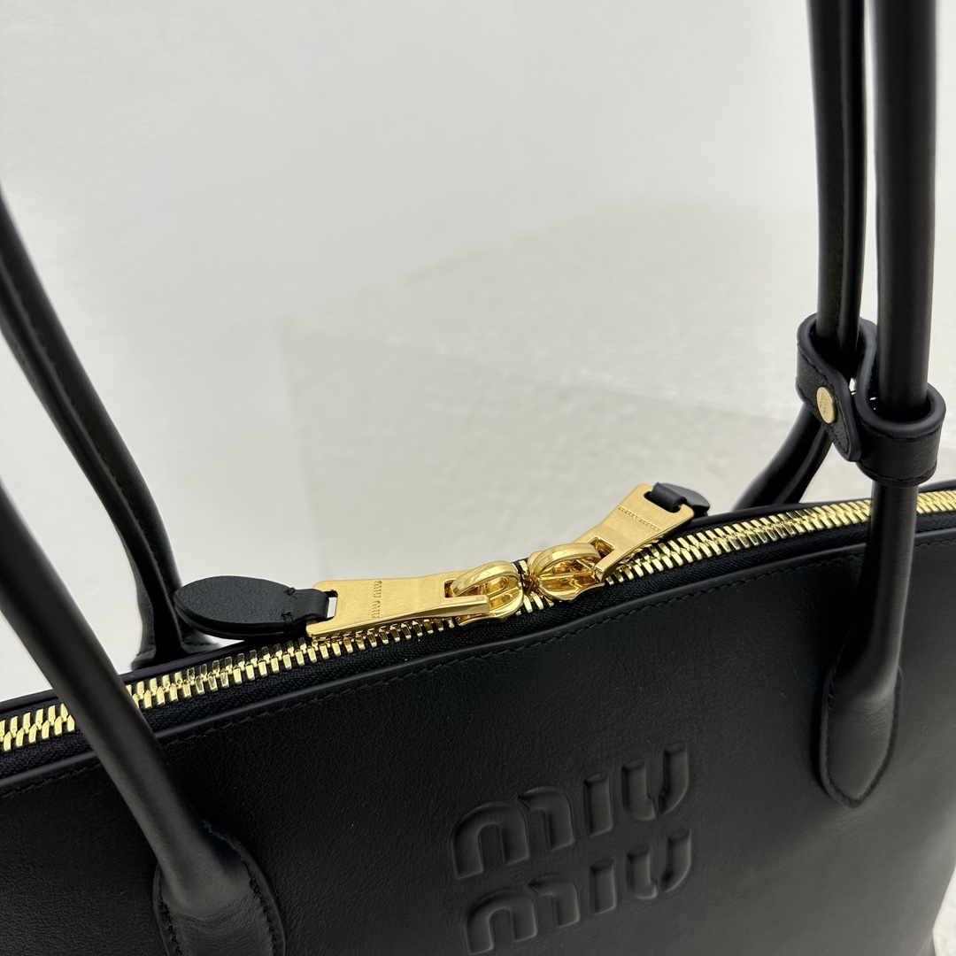 MiuMiu Casual Style Plain Leather Elegant Style Bridal Logo-39*17*28CM