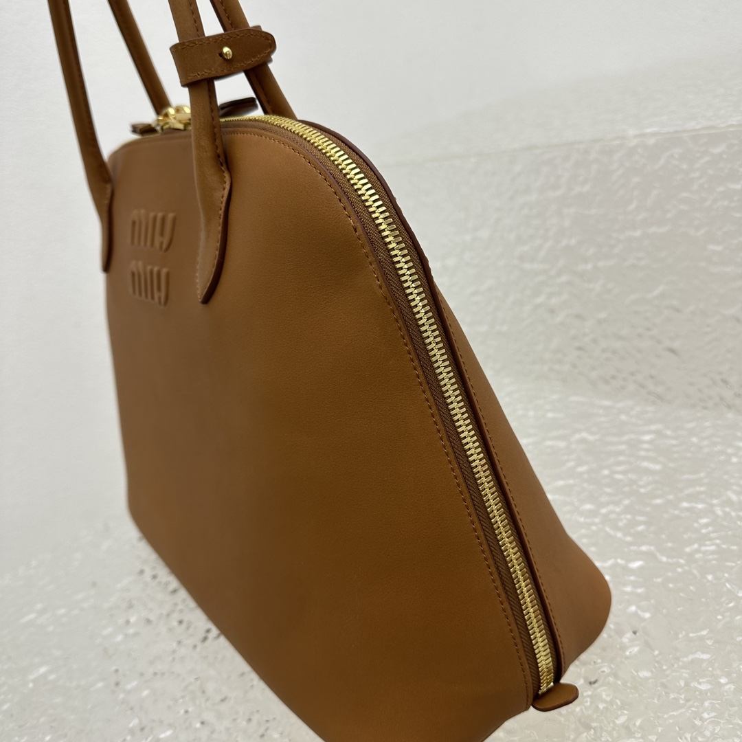 MiuMiu Casual Style Plain Leather Elegant Style Bridal Logo-39*17*28CM