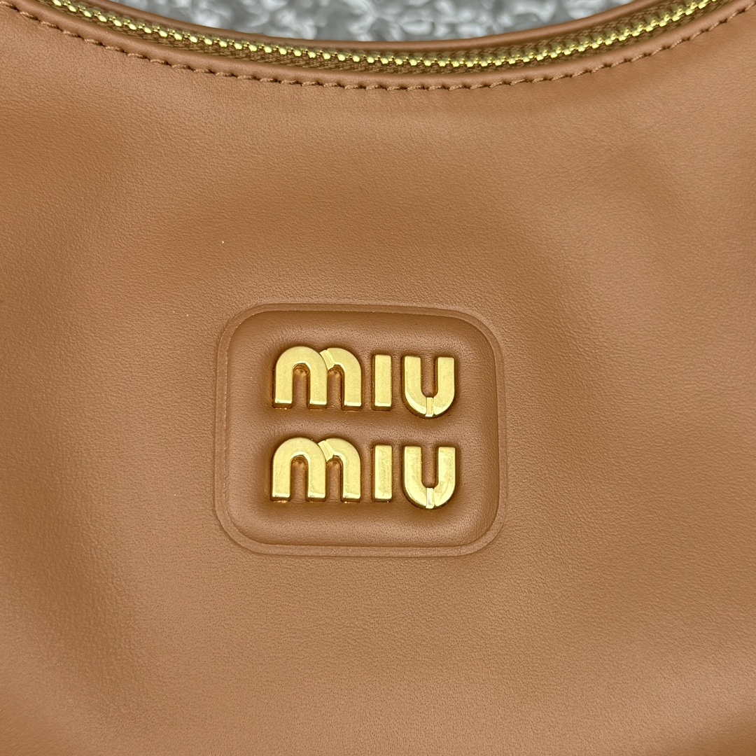 MiuMiu Black Leather Hobo Bag-27*8*20CM