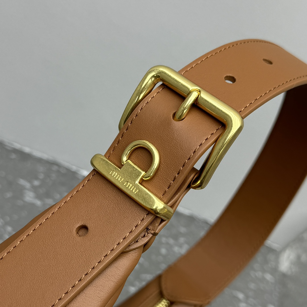 MiuMiu Black Leather Hobo Bag-27*8*20CM