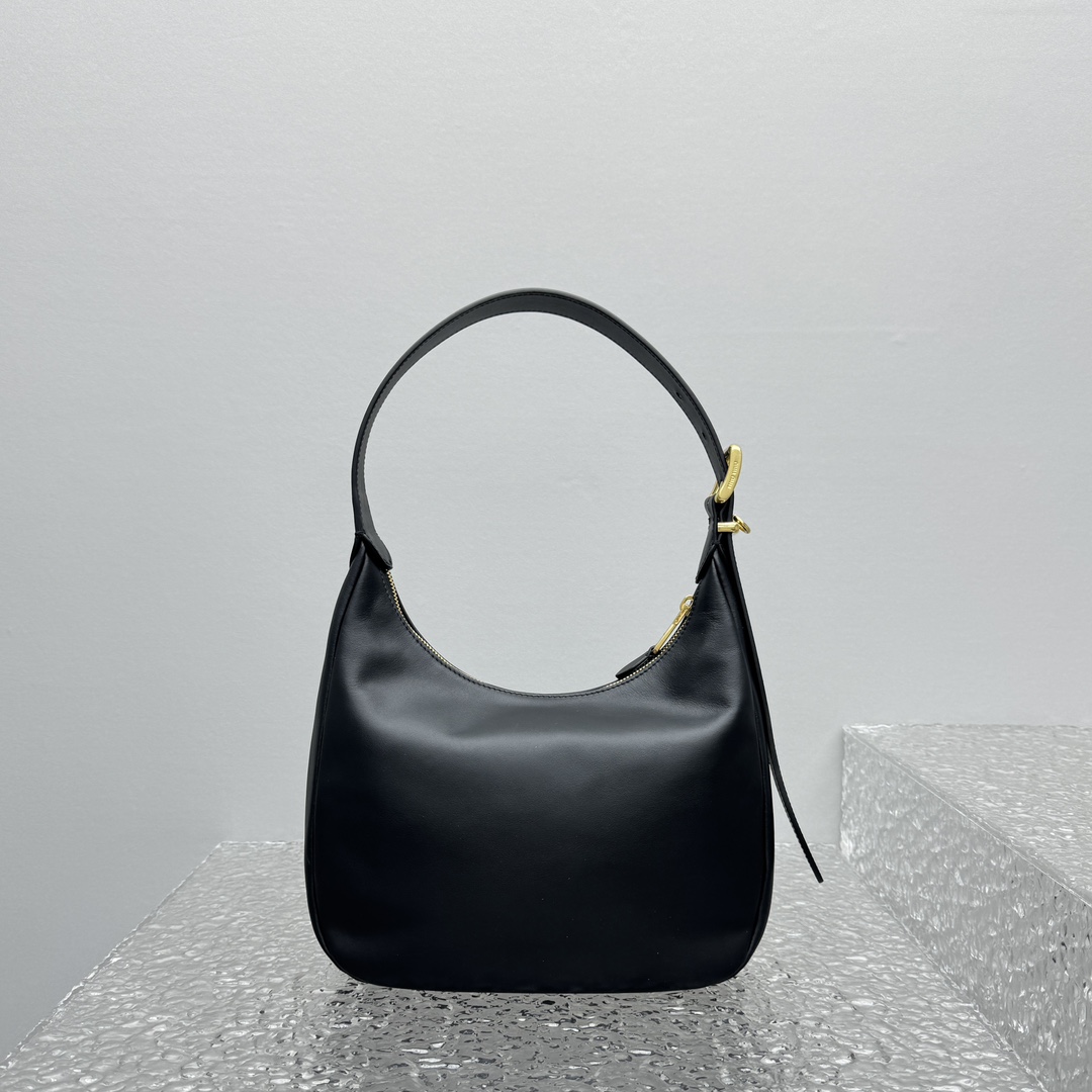 MiuMiu Black Leather Hobo Bag-27*8*20CM