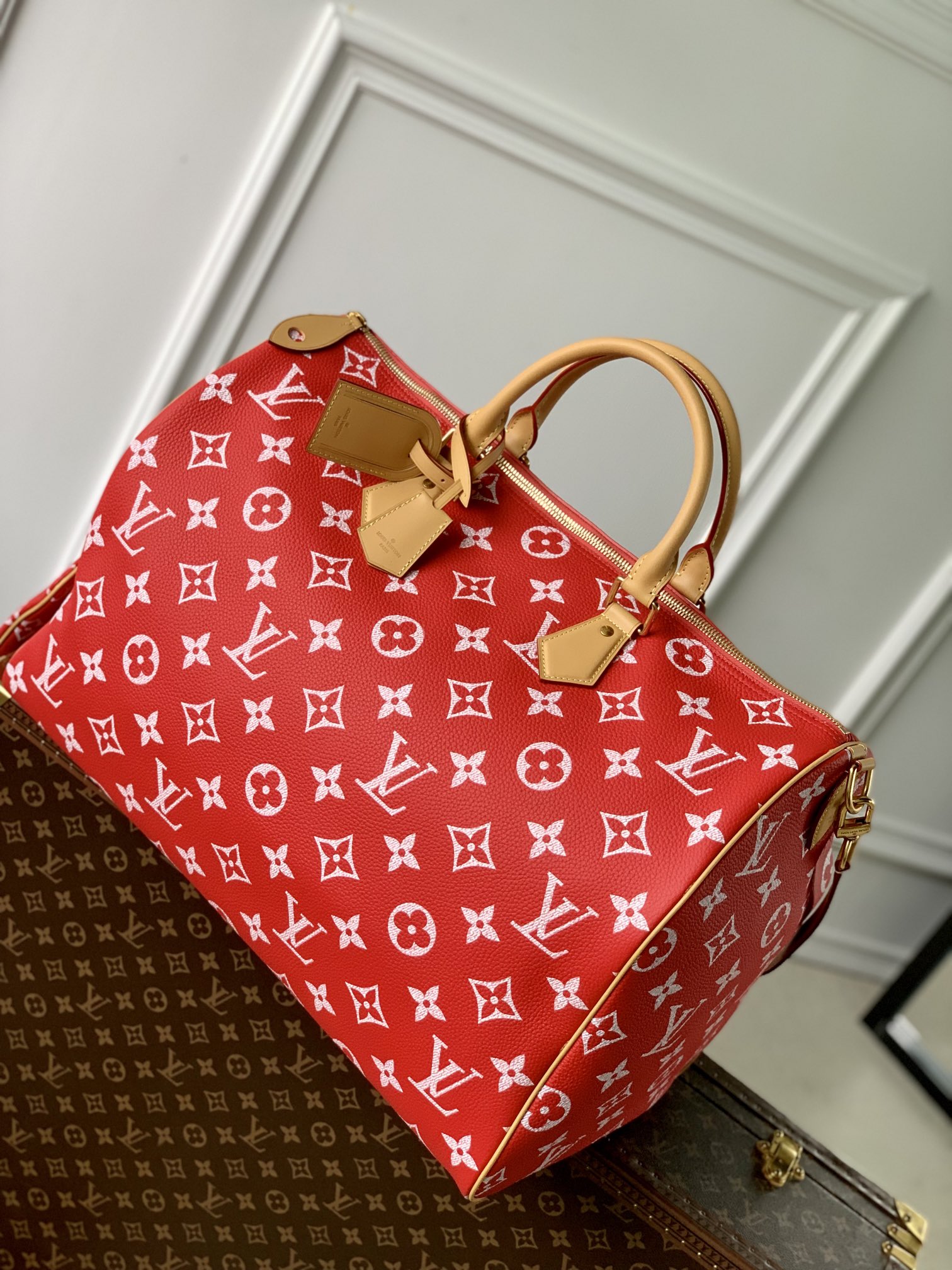 l**is V*t*n speedy p9 bandoulière 50 monogram leather -50x32x29cm