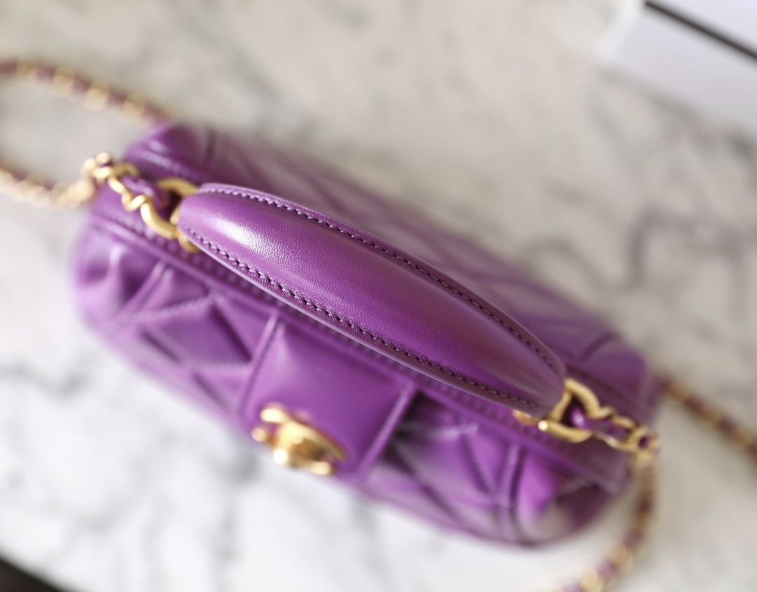 Ch@nel Bag With Top Handle-12*18*7CM