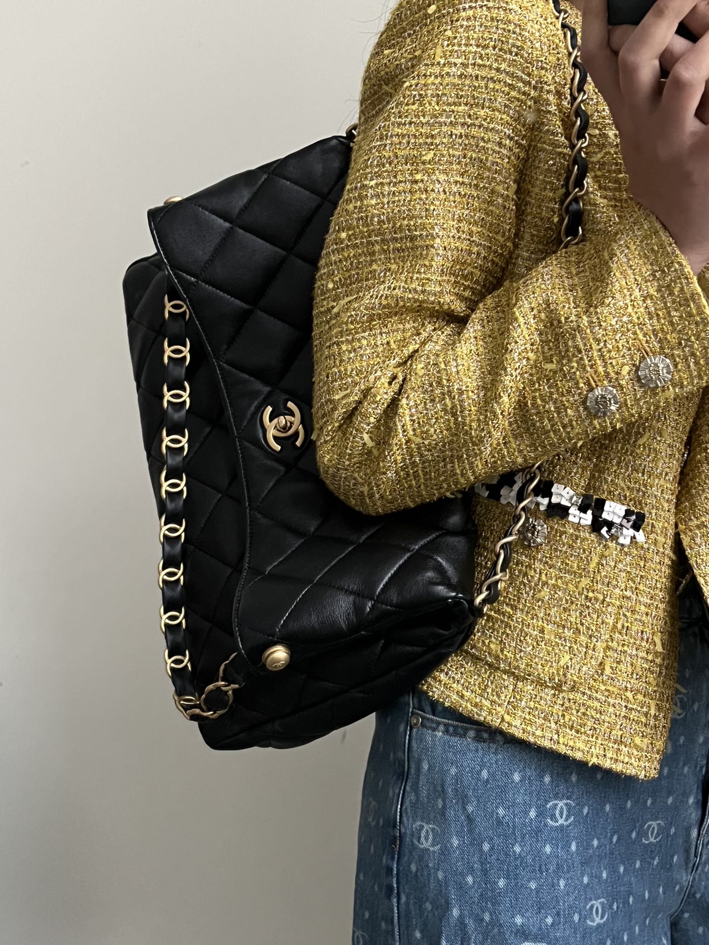 Ch@nel 24P Maxi Hobo-30×17.5×6&37×26.5×9CM