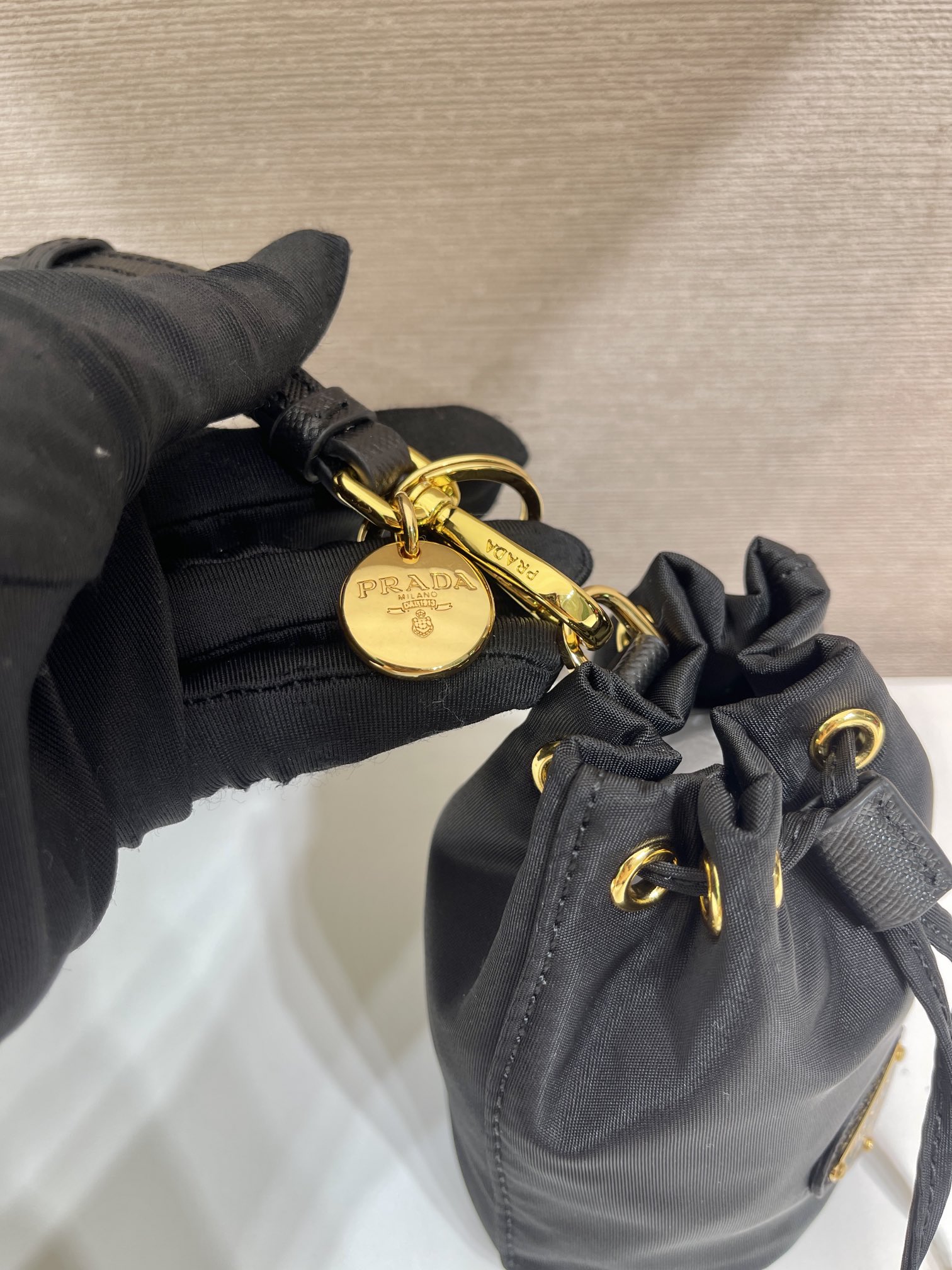 Pra*a 1tt202 re-nylon mini bag-8.5*10.5cm