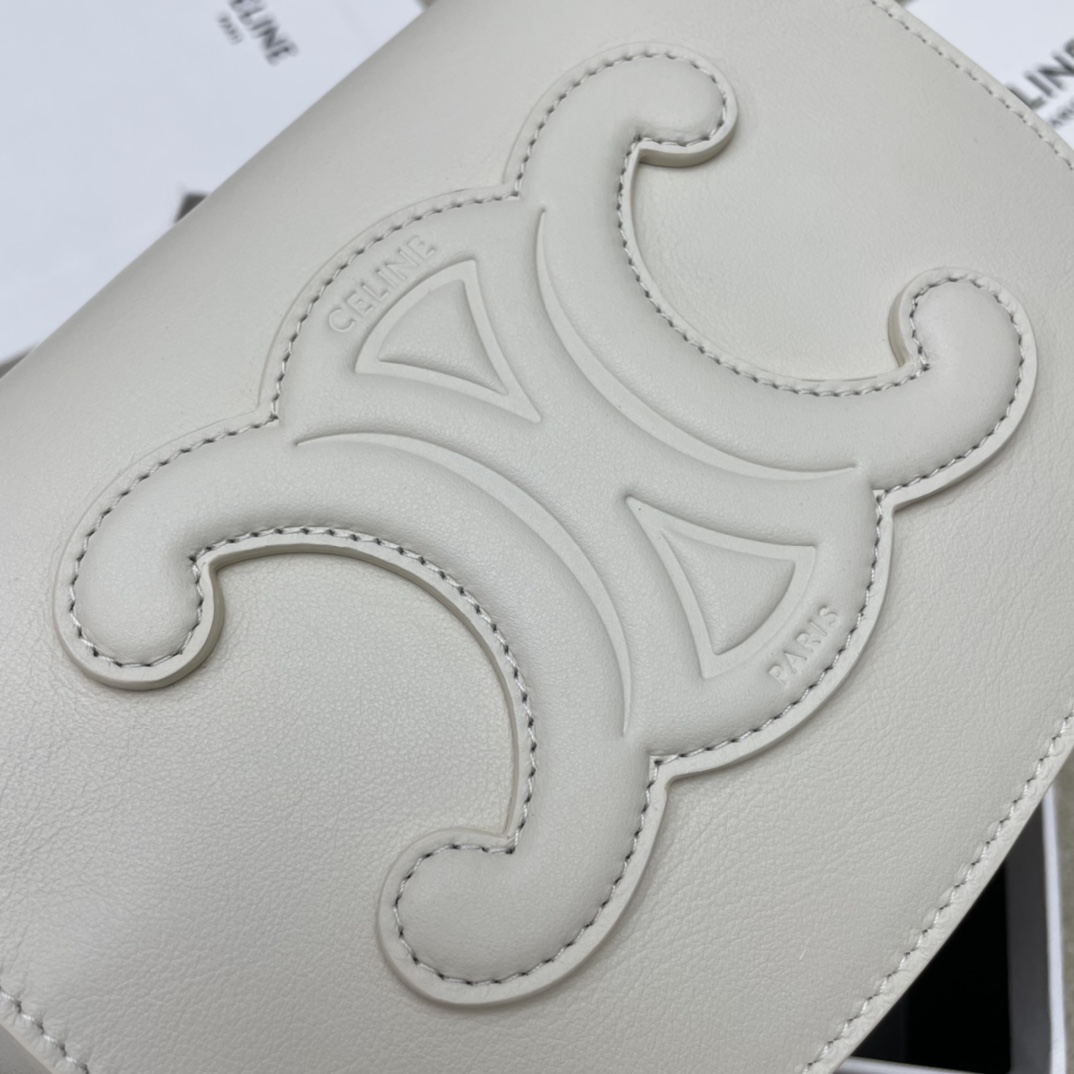 Ce**e folco cuir triomphe bag-18.5*15*7cm