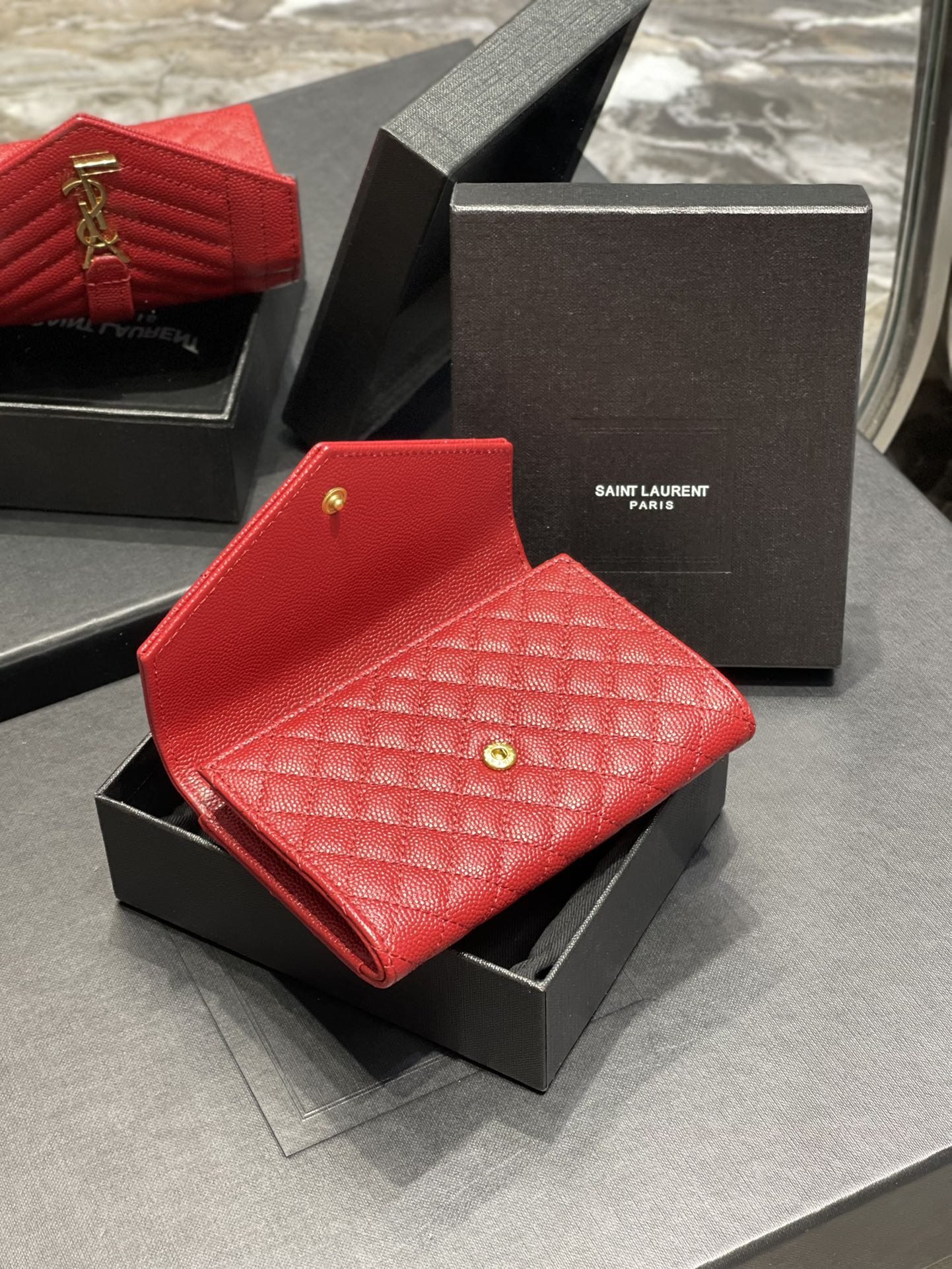 YSL Wallet-A026K -13.5*9.5*3CM