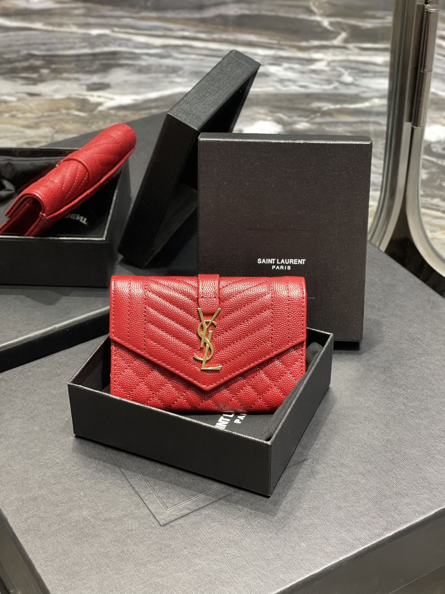 YSL Wallet-A026K -13.5*9.5*3CM